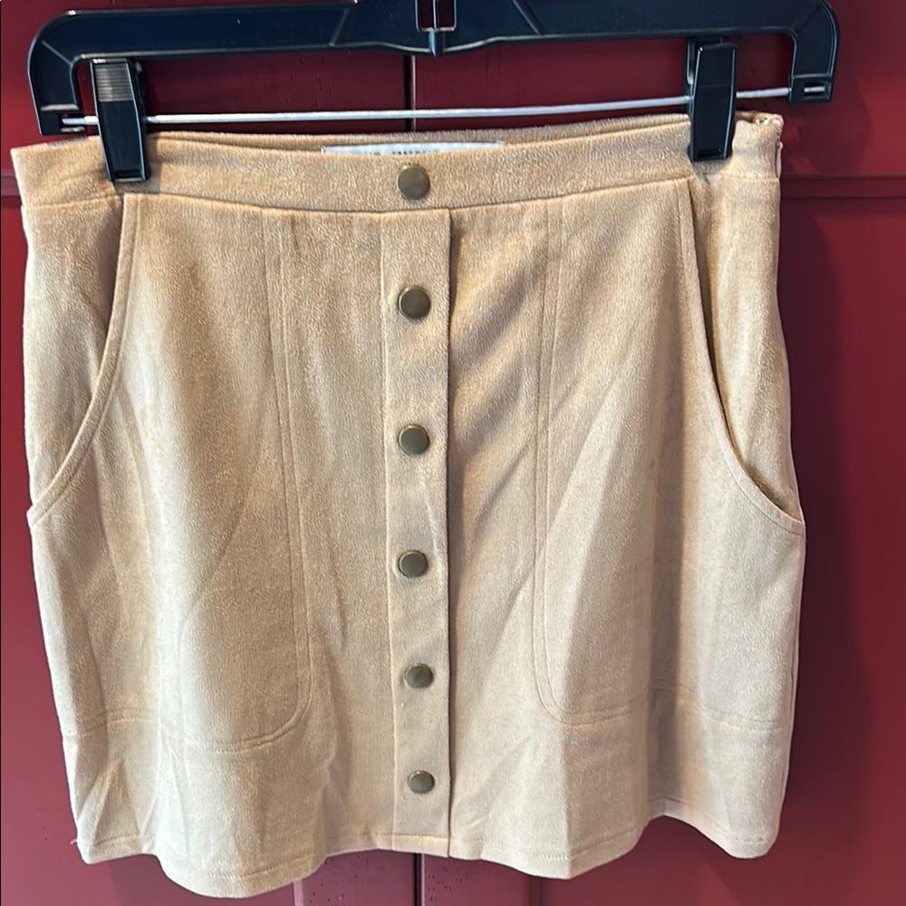 HYFVE HYFVE HYFVE Tan Suede Skirt - Size Small